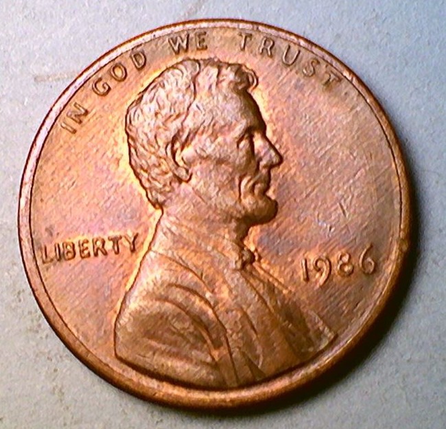 1986-Penny-With-Die-Crack-On-Reverse