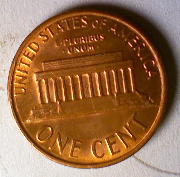 1986-P-Penny-With-Dual-Die-Cracks-On-Reverse