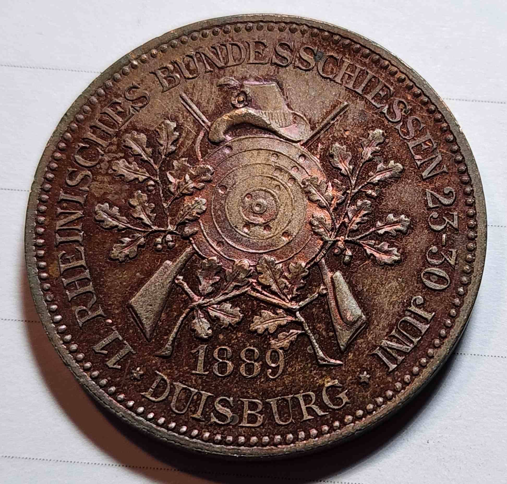 1889-Small-German-Medal-Or-Token---Any-Ideas?