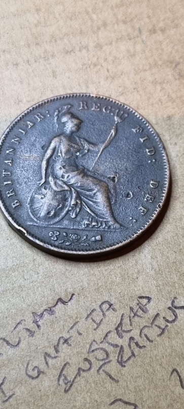 Queen-Victoria-1858-Penny-,-Overdate-?-Or-Just-Worn