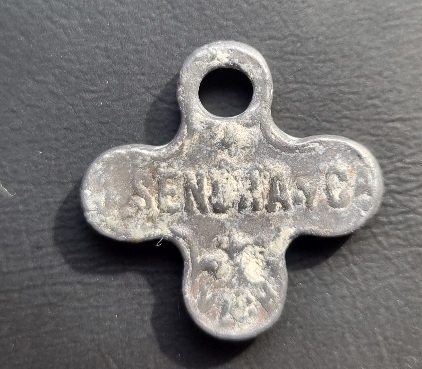 Lead-Cross-Shape-Medal-Token-?