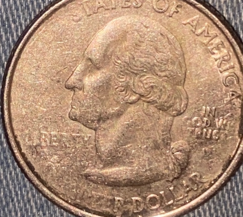 2008-Oklahoma-State-Quarter-With-Missing-Words-On-Obverse,--Error-Coin?