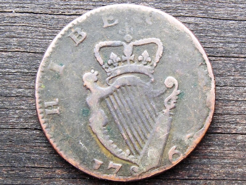 George-III-Irish-Halfpenny,-Contemporary-Counterfeit-Or-Regal?
