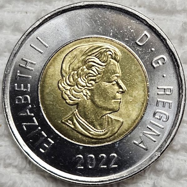2022-2-Dollar-Canadian-Coins-One-With-A-Silver-Ring-And-The-Other-With-A-Black-Ring.