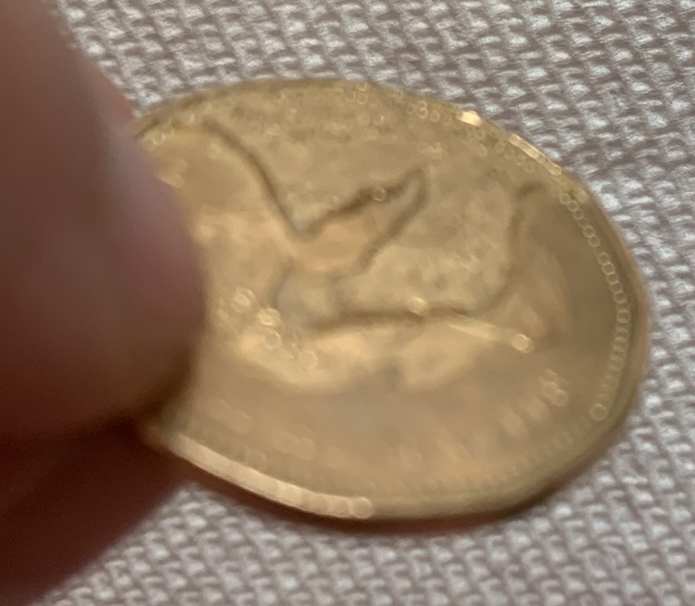 1987-Canadian-Loonie-With-Some-Sort-Of-Lacquer-Spill