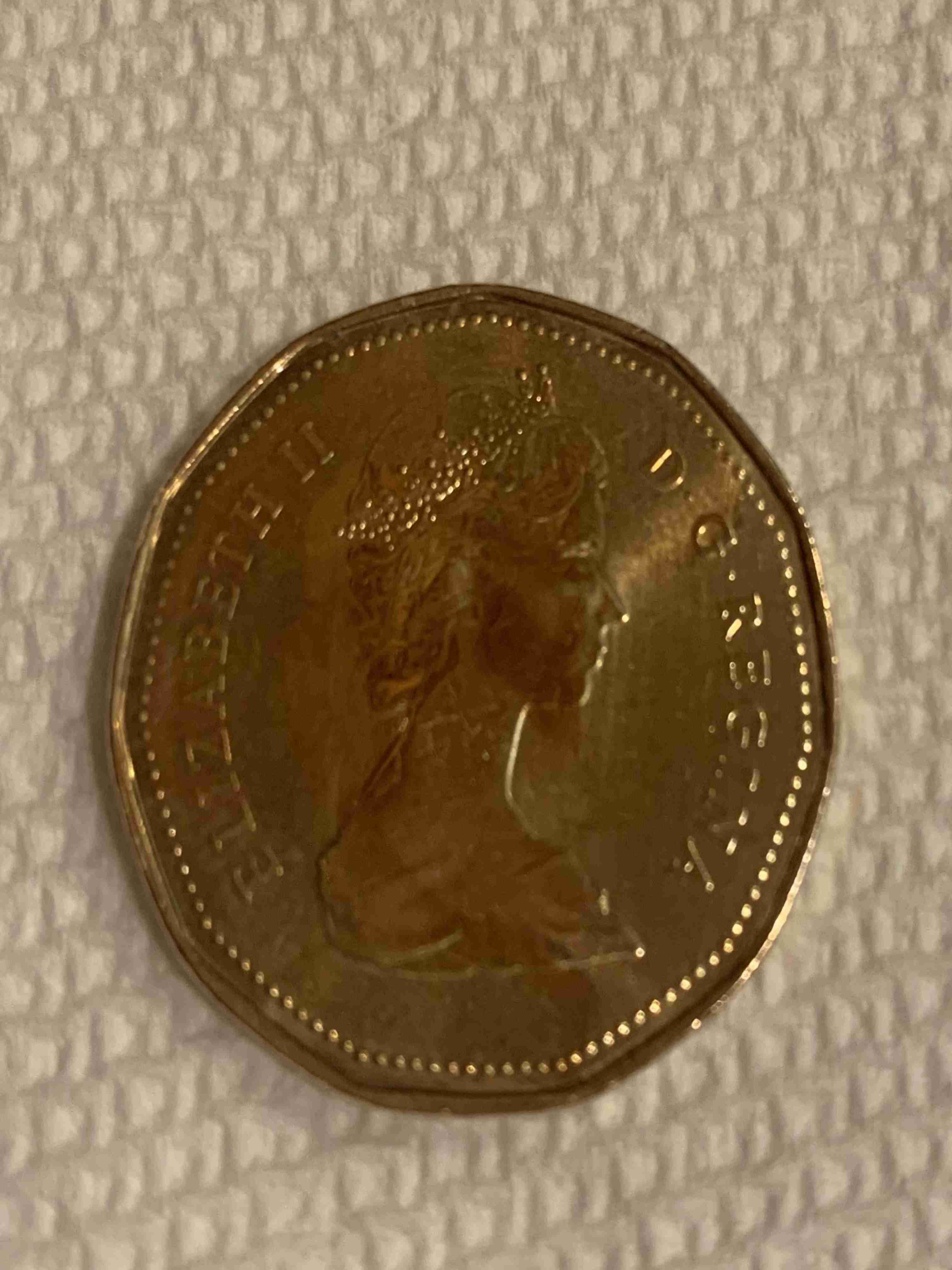 1987-Canadian-Loonie-With-Some-Sort-Of-Lacquer-Spill