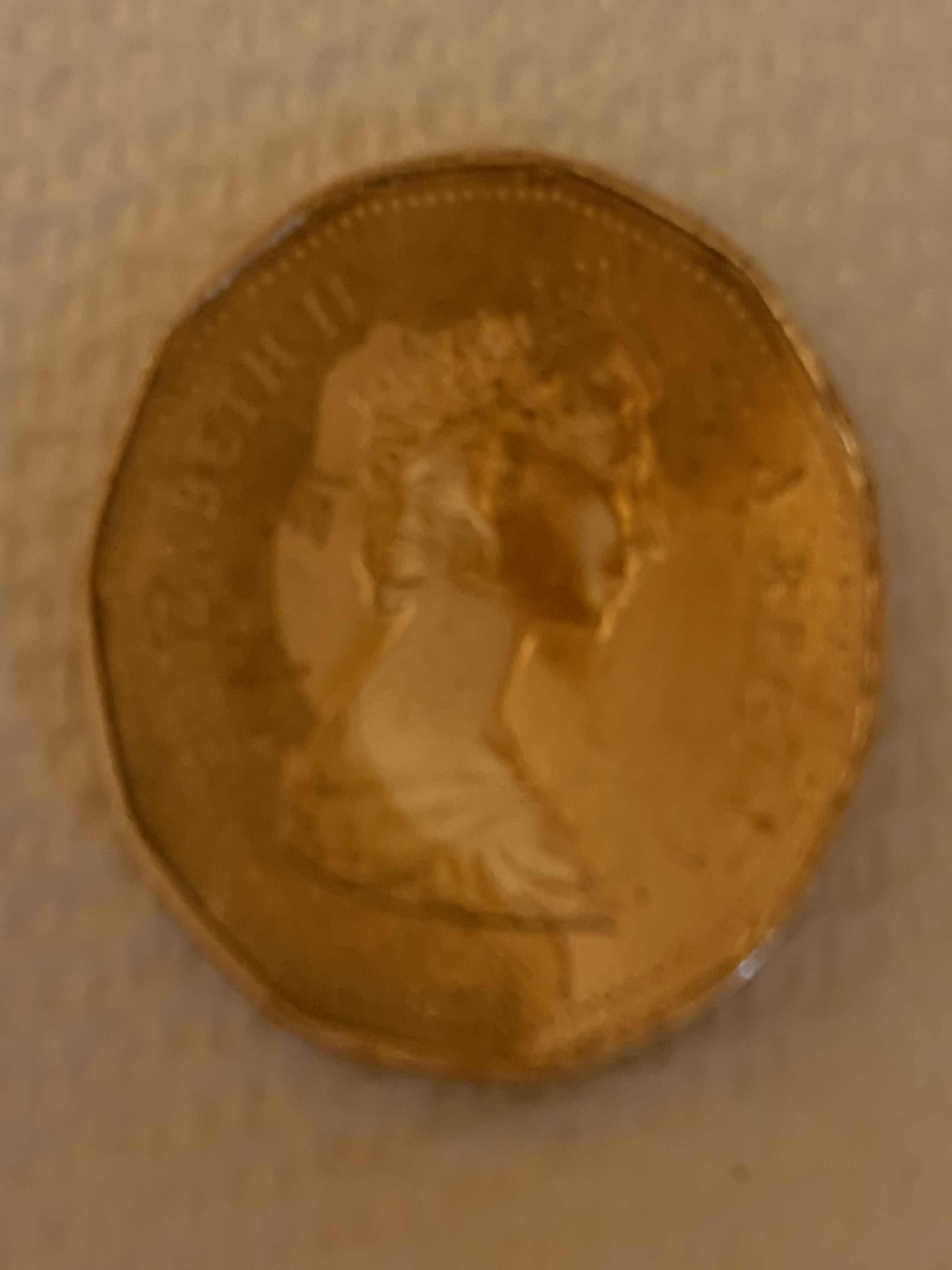1987-Canadian-Loonie-With-Some-Sort-Of-Lacquer-Spill