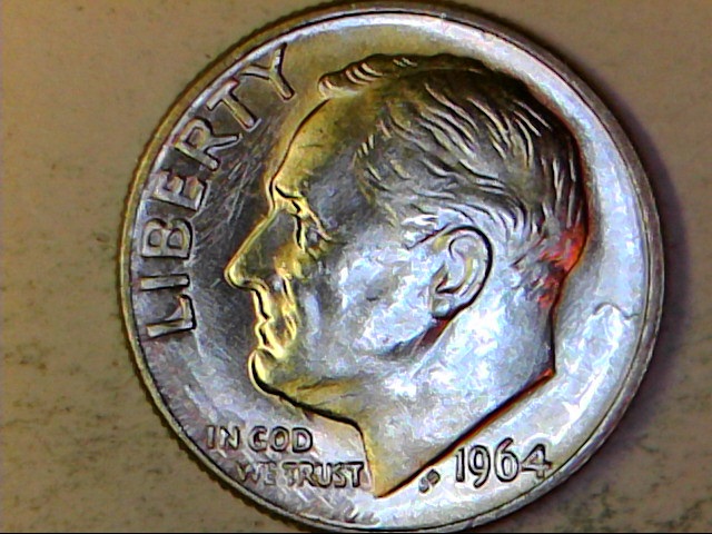 1964-D-Dime.-Multiple-Items-Of-Interest.