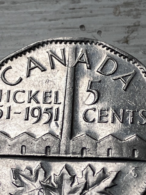 1951-5-Cents-Half-Moon-Die-Clash