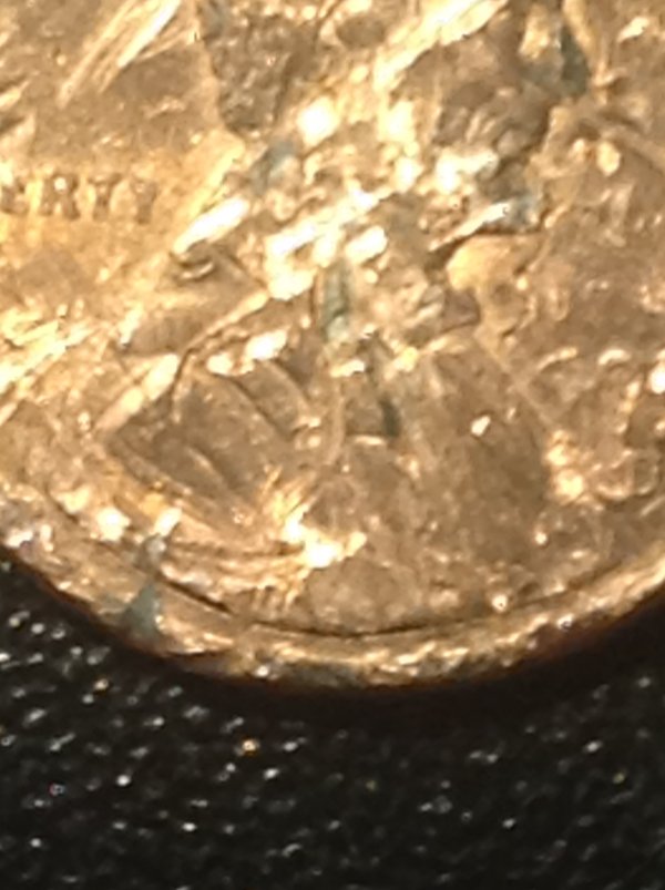 1997-D/P-?--Lincoln-Penny-W/-Damaged-Obverse