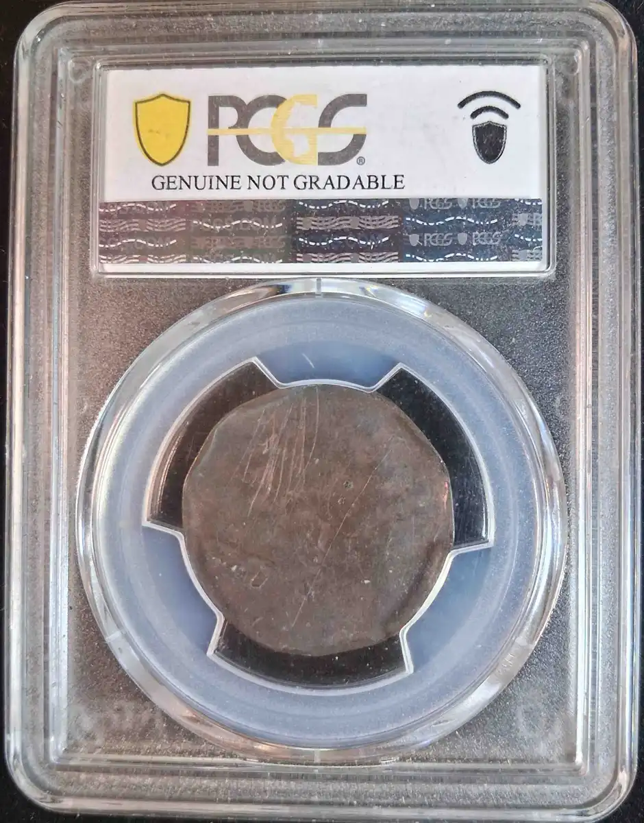1807/6-Draped-Bust-Large-Cent.-Split-Planchet-After-Strike.