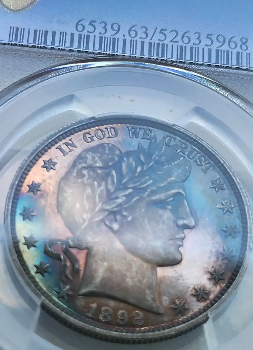1892-Barber-Half-Dollar---Please-Evaluate-The-Toning-For-Premium-And-Type