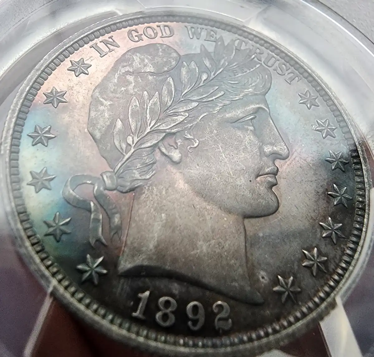 1892-Barber-Half-Dollar---Please-Evaluate-The-Toning-For-Premium-And-Type