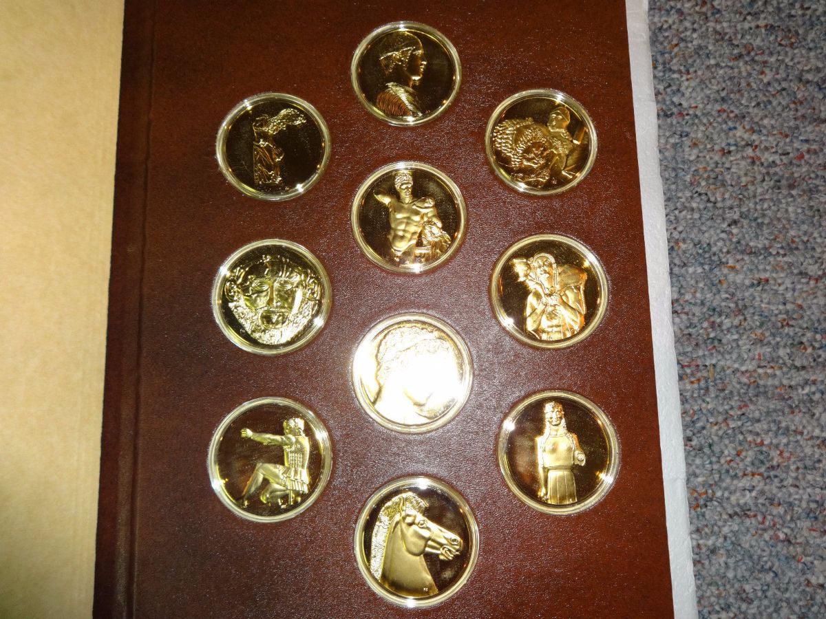 Large-Gold-Electroplated-Medallion-|-Franklin-Mint-Medals