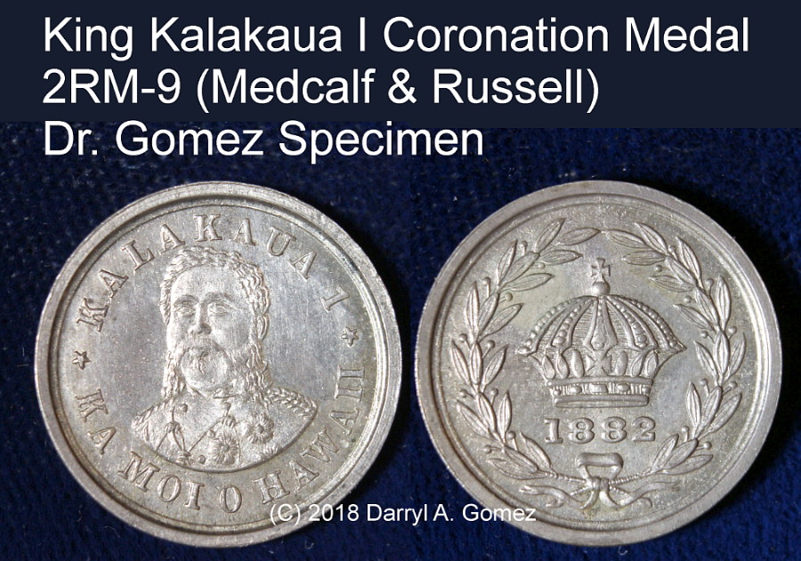 Kingdom-Of-Hawaii:-1882-Dated-King-Kalakaua-I-Coronation-Medal