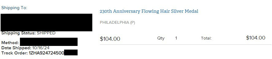 230th-Anniversary-Flowing-Hair-Silver-Medal