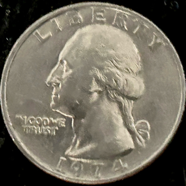 1974-Washington-Quarter-With-Reverse-Arrows-Going-Through-Washington's-Head?