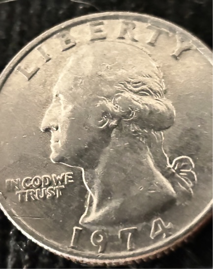 1974-Washington-Quarter-With-Reverse-Arrows-Going-Through-Washington's-Head?