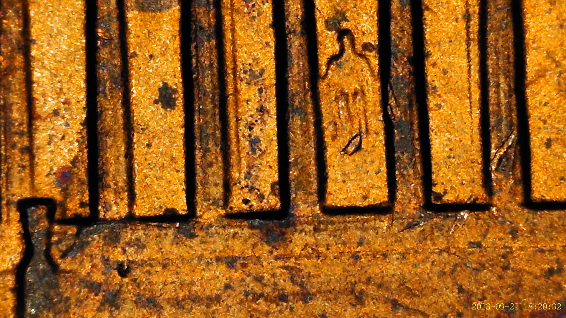 1974-Penny-With-Extra-Material-On-Reverse