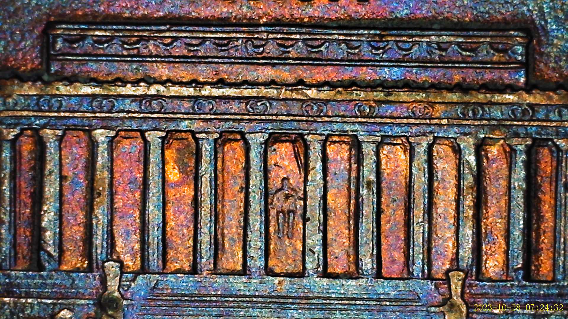 1991-D-Lincoln-Penny-With-Extra-Material-Inside-Memorial-On-Reverse