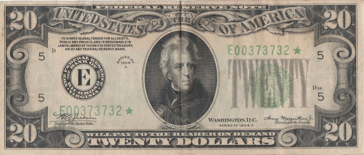$20-1934-A-Star-Note