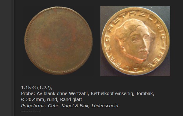 Very-Unusual-1920-Brass-Notgeld-Uniface,-No-Denomination