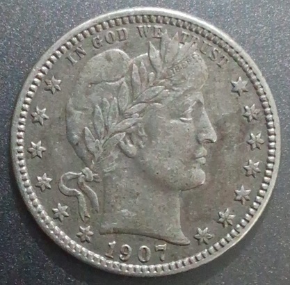 1907-S-Barber-Quarter-Find-,-Query-On-Grading-.