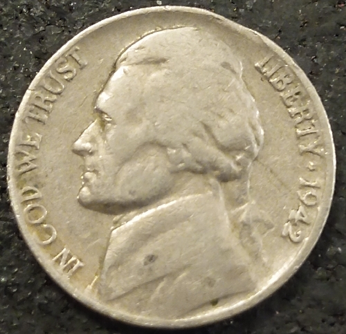 1942-Jefferson-Nickel?-Strike-Thru?