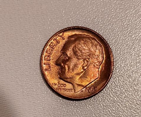 1965-P-Dime-Missing-Obverse-Clad-Layer?