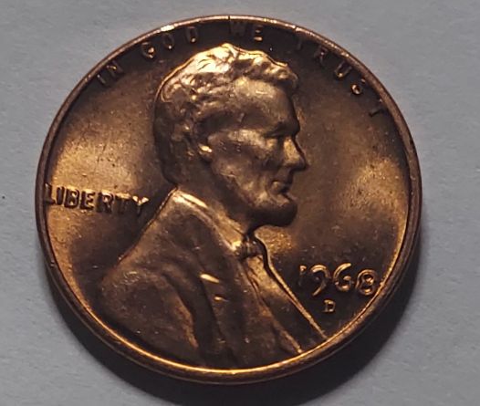 1968-Lincoln-Cent-Denver-Mint-Lincoln-Memorial-Cent