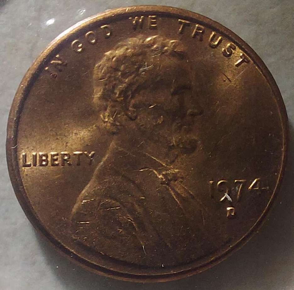 1974-Lincoln-1-Cent-D-Misaligned-Die