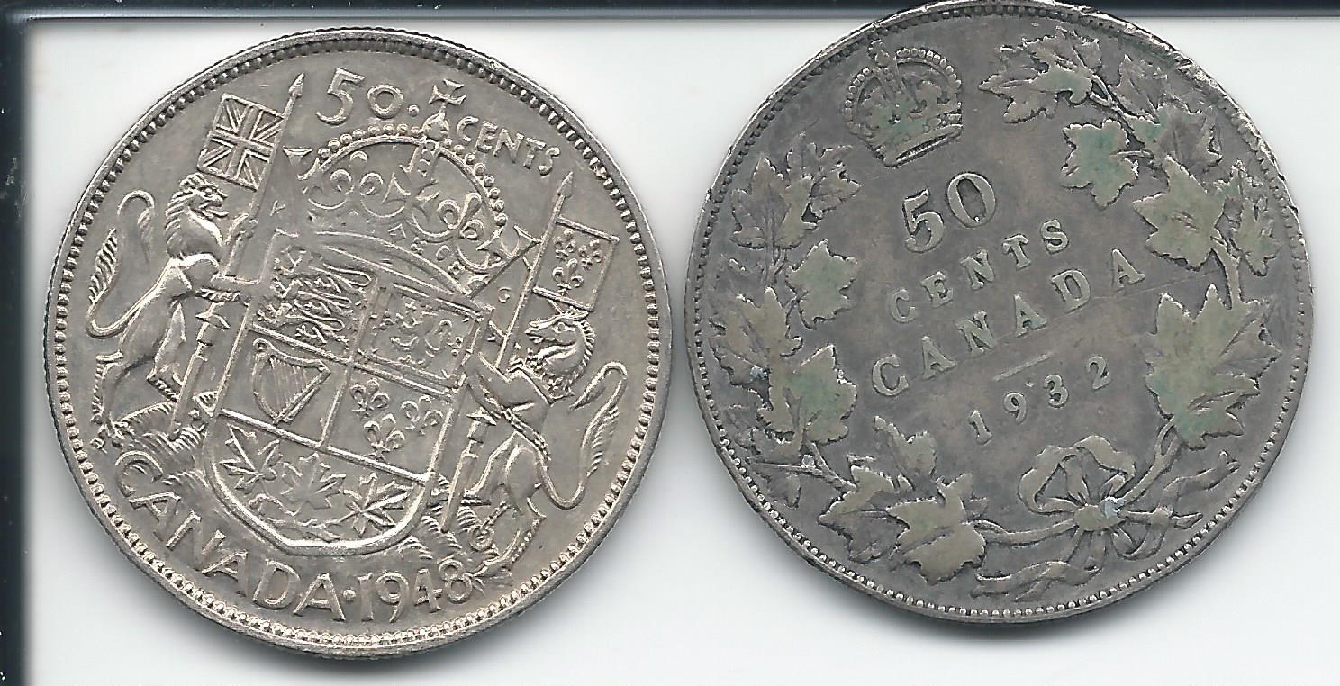 What-Graded-And-Value-50-Cents-1932-And-1948