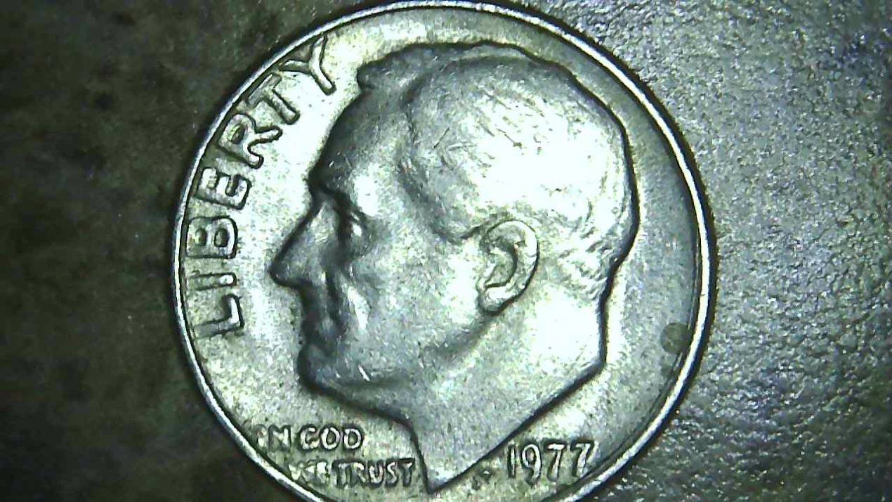 1977-Roosevelt-Dime-W/-Unknown-Doubling