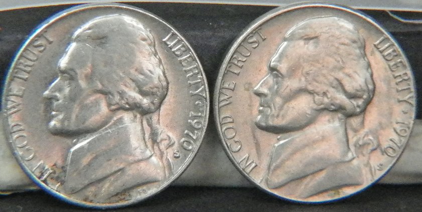 2-1970-S-Nickle-Differnt-Location-Of-S