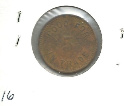 Token,-Brass,-Obv-Two-Gothic-Appearing-Symbols-[d?-+-T?]-With-A---N---D-In-Center-Of-Them