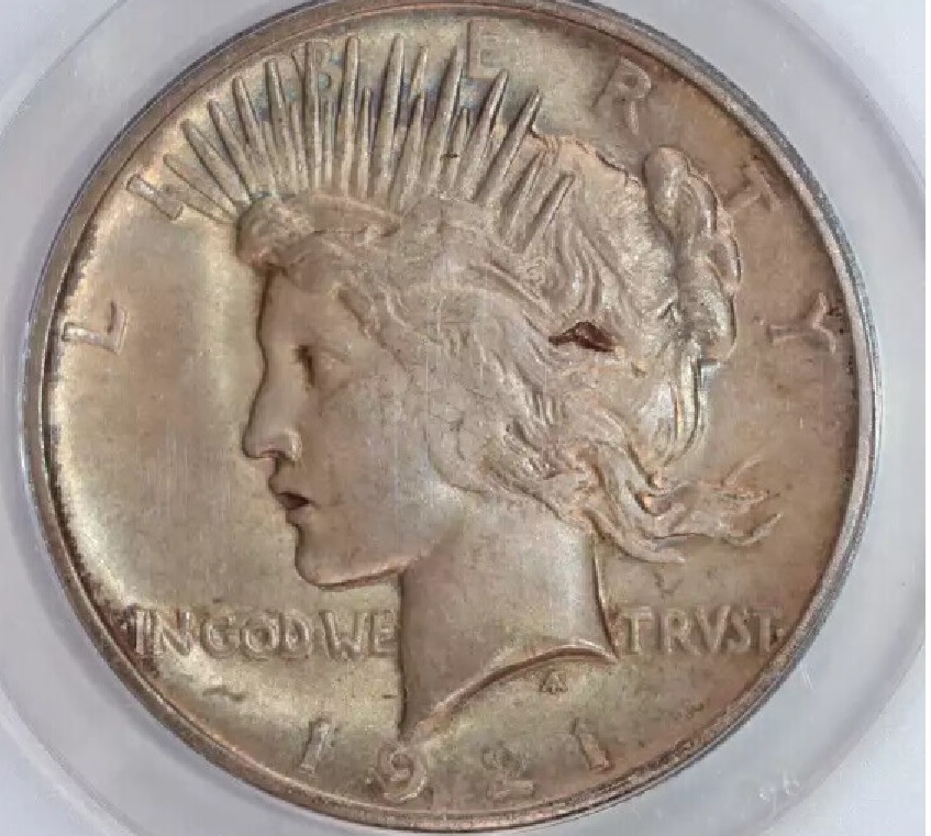 1921-Peace-Dollar,-ANACS-Holder