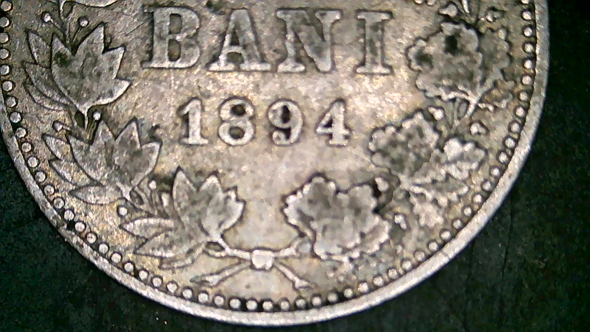 50-Bani-Silver-Coin-1894-Romania-No-B