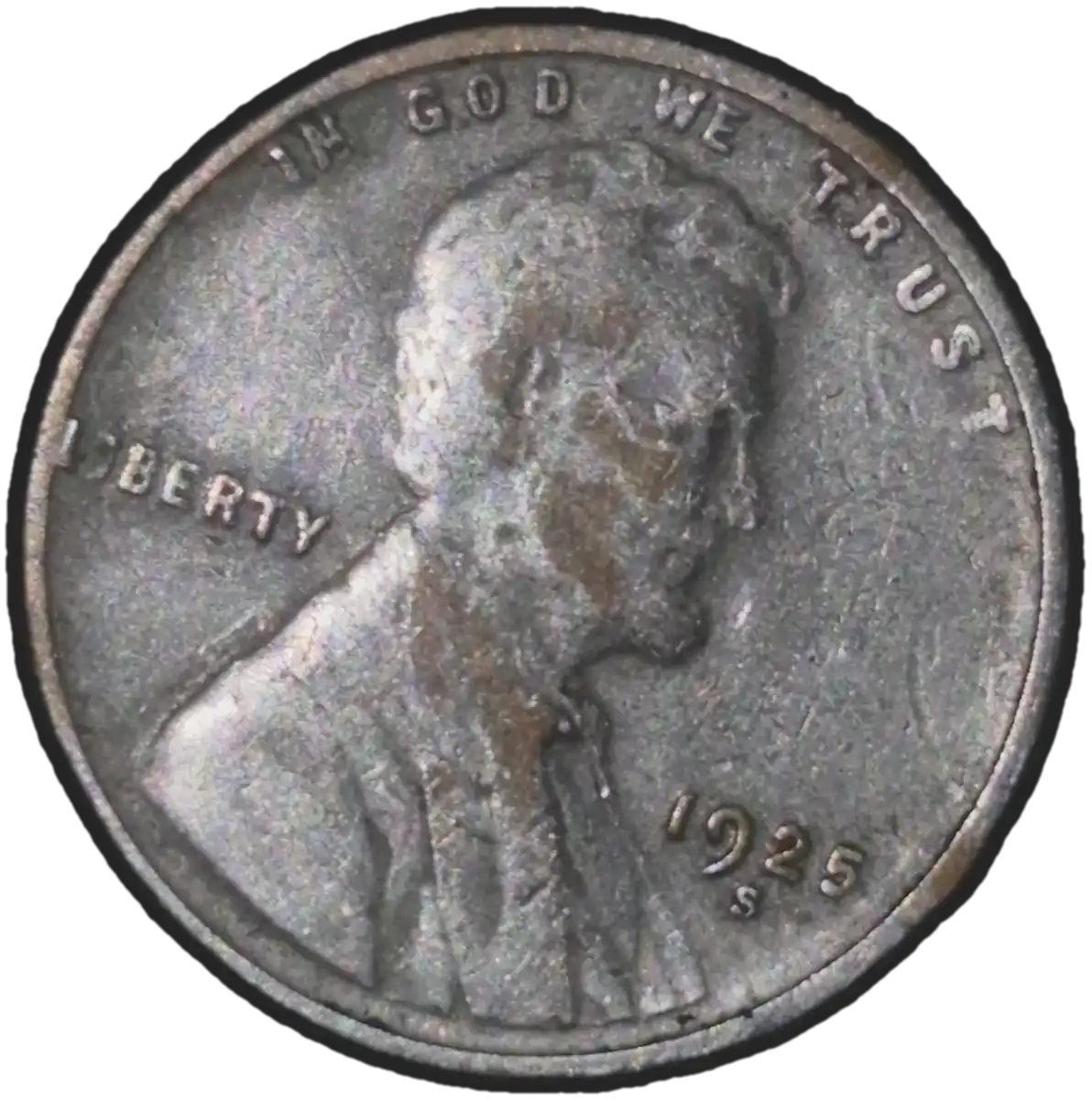 1925-S-Mint-Penny-What's-Going-On-With-The-Toning-Of-This-Coin?