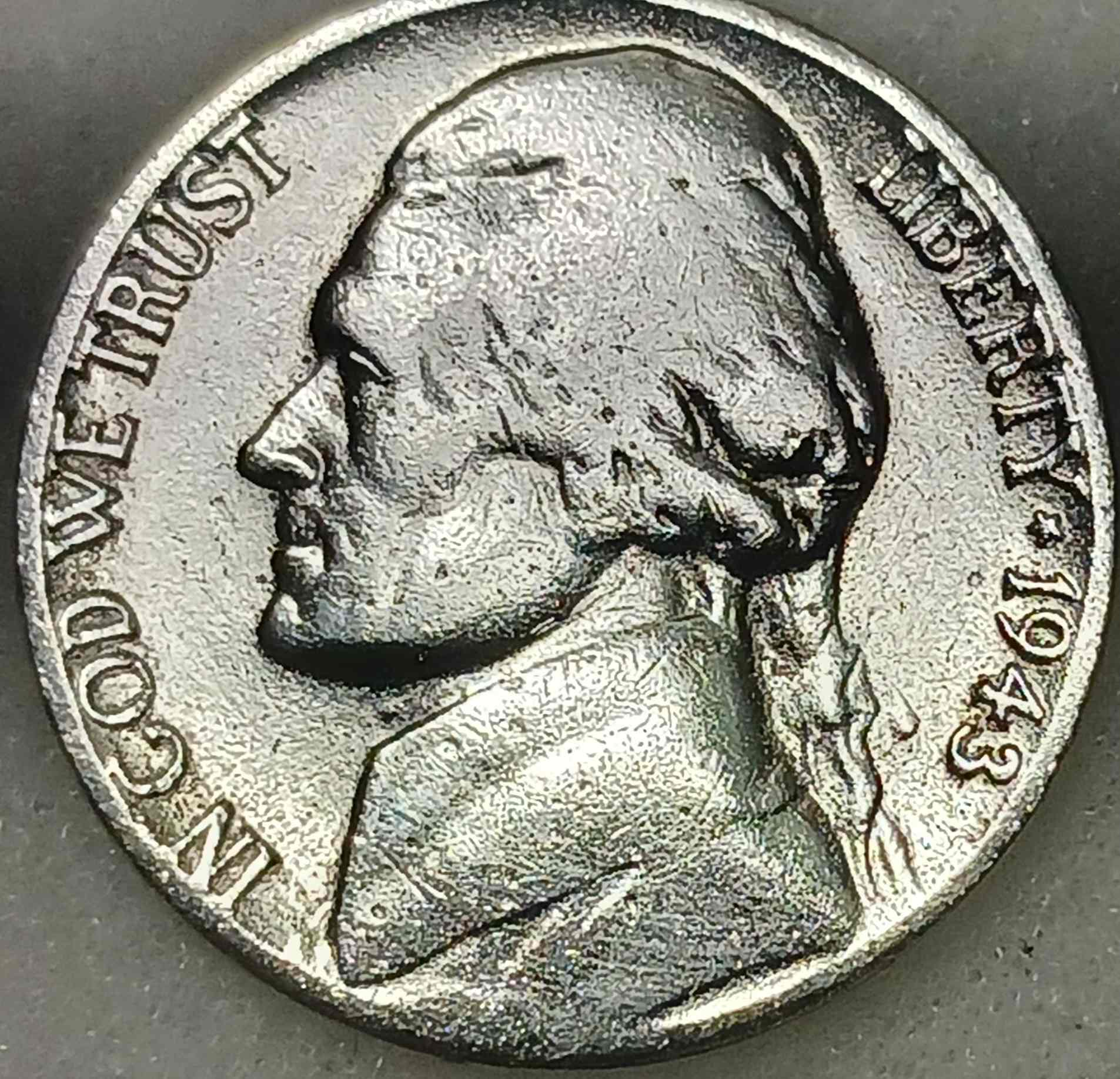 1943-S-Wartime-Nickel-Strange-Composition-And-Magnetic