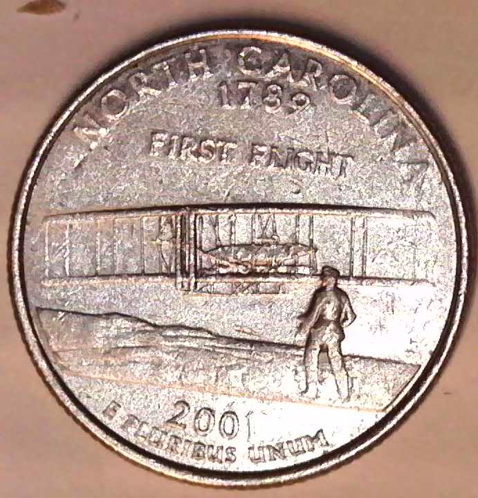 2001-North-Carolina-Quarter-With-What-Looks-To-Me-Like-Grease