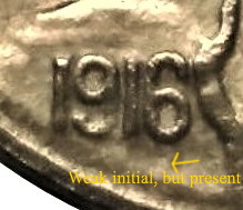 1916-S-5c-Buffalo-Nickel-With-No-Initial-Under-Date-&-Large-Embedded-MM