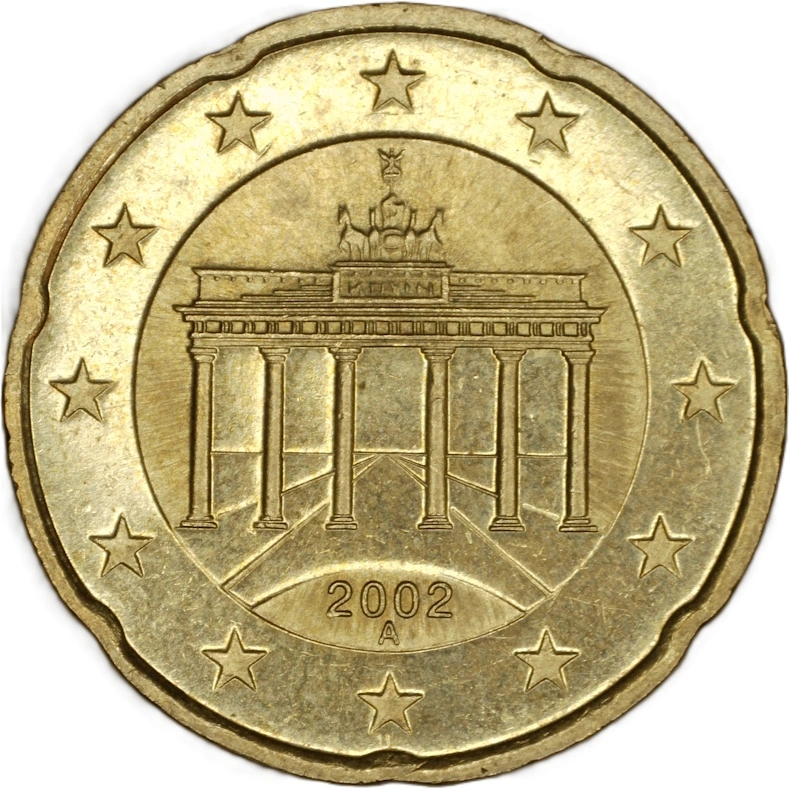 2002-A-Germany-Euro-Twenty-Cent---Possible-Matte-Finish-Variety