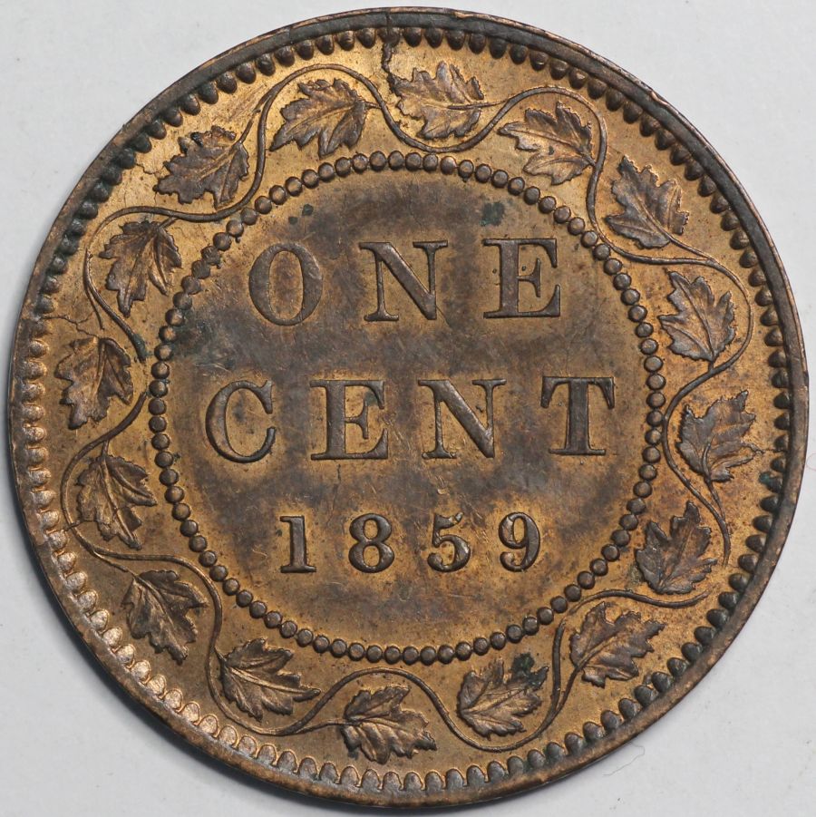 1859-Cent-With-Very-Nice-Rev.-D/C's