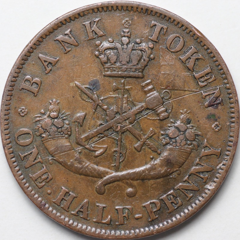 1852-Bank-Of-Upper-Canada-1/2-D-Token