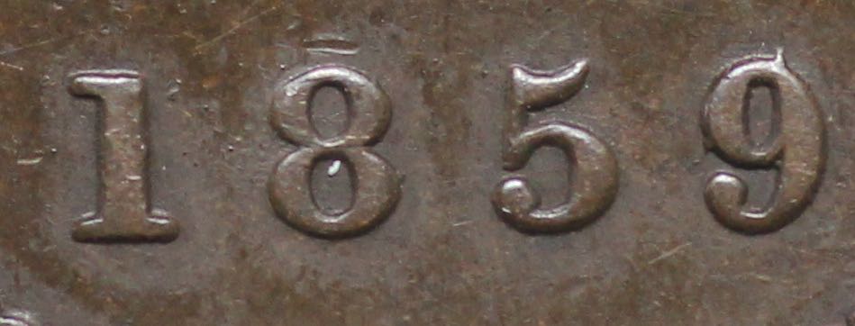 1859-Cent-With-Very-Nice-Rev.-D/C's
