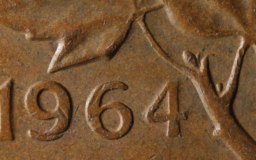 1964-1-Cent-DDR,-Extra-Spine