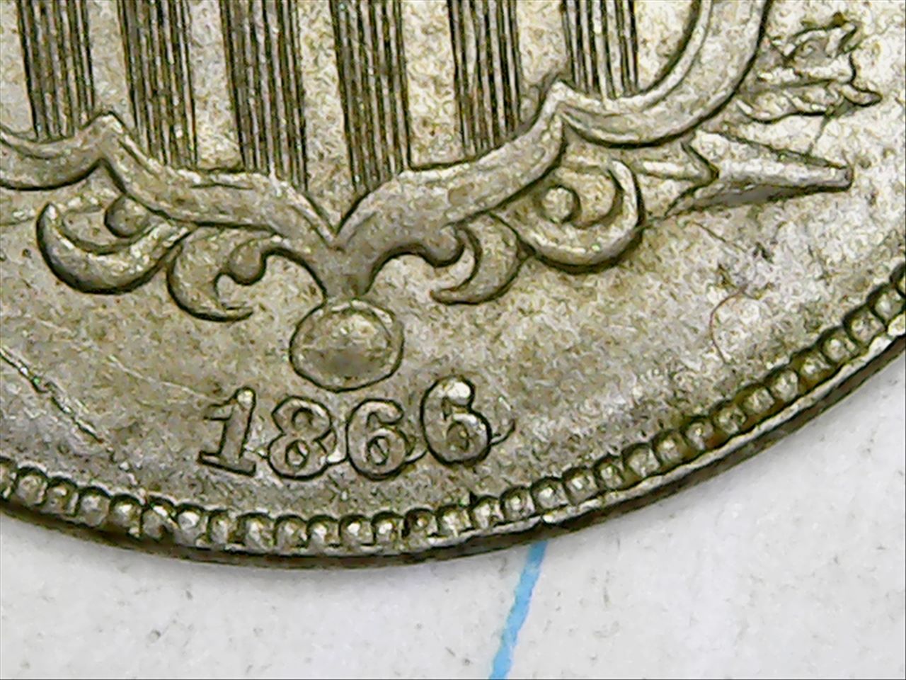 1866-Shield-Nickel---RPD-;-Die-Cracks-;-Possible-DDR