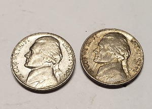 1943-P-And-1964-Nickel-With-Different-Color