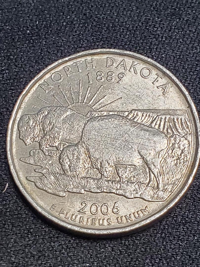 2006-D-N-Dakota-Quarter-W/-Missing-Reeds