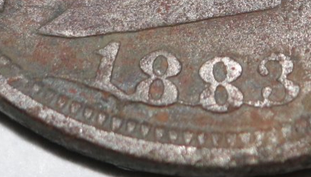 I-Dug-This-1883-V-Nickel-With-Cents-With-Die-Crack-On-Date